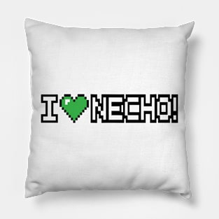 I Love Necho System 8 Bit Heart Pillow