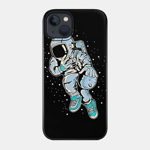 Astronaut Basketball 2 • Funny And Cool Sci-Fi Cartoon Drawing Design Great For Any Occasion And For Everyone - Astronaut - Phone Case