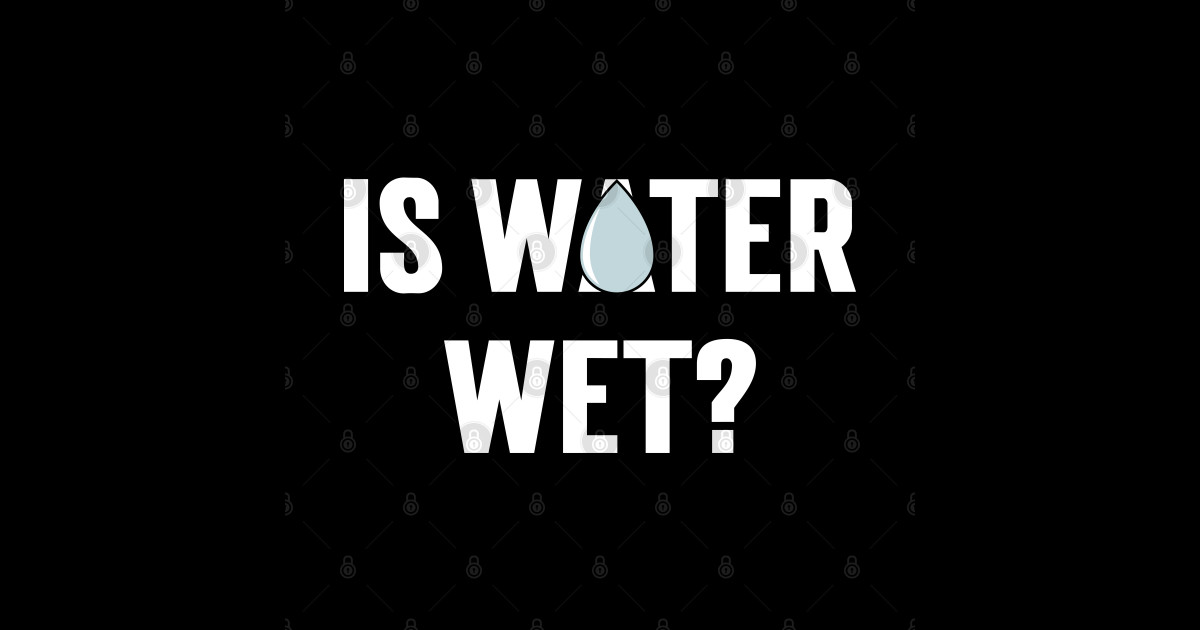Is Water Wet? Funny Gift Sticker TeePublic
