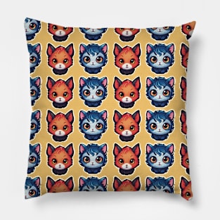 Anime style animals cartoon Pillow