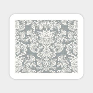 Grey Damask Magnet