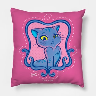 Blue Cat Pillow