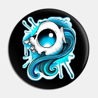 Aquarius skull Pin