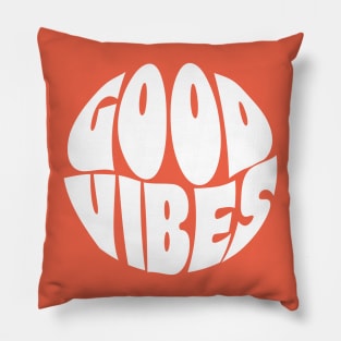 Good Vibes - White Pillow