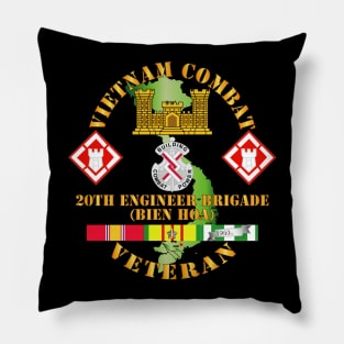 Vietnam Combat Veteran w 20th Engineer Brigade  SSI Pillow