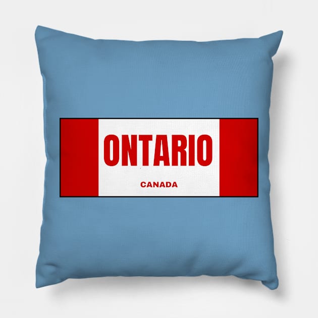 Ontario in Canadian Flag Colors Pillow by aybe7elf