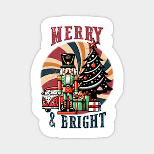 Merry and Bright nutcracker Magnet