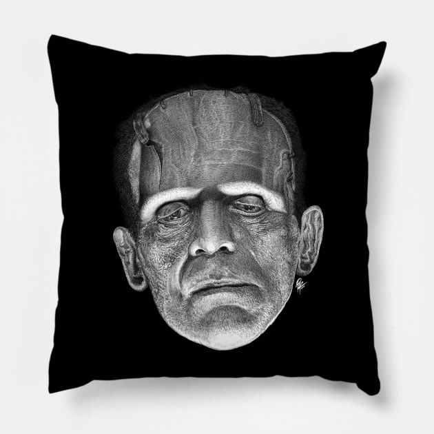 FRANKENSTEIN MONSTER Pillow by skowl