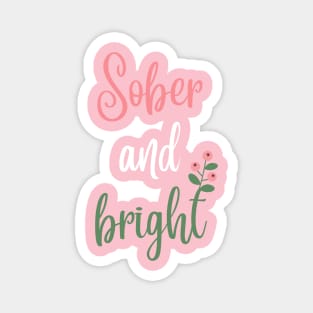 Sober & Bright, Girly Merry Christmas Magnet