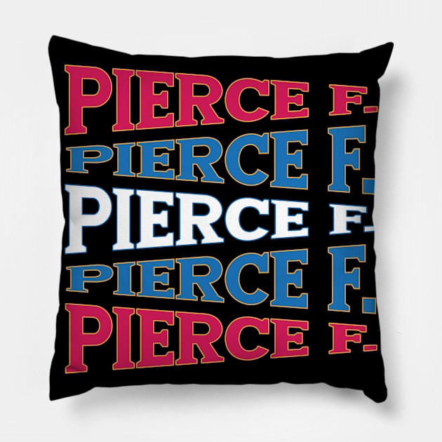 TEXT ART USA PRESIDENT PIERCE Pillow by LAVA-ROMA-NOVA