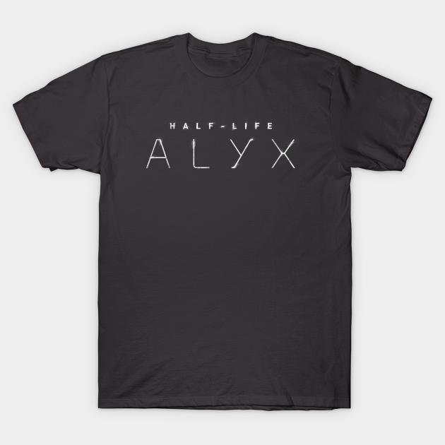 Half-Life Alyx Logo White [Texturized!] - Half Life - T-Shirt