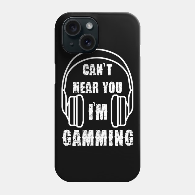 funny headset cant hear you im gaming Phone Case by Pannolinno