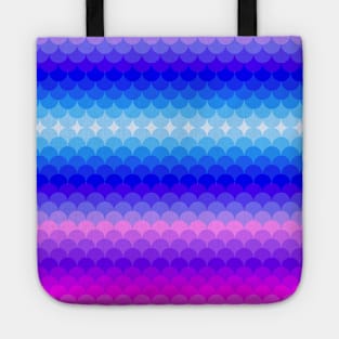 Pink Purple Blue Gradient Scales Tote