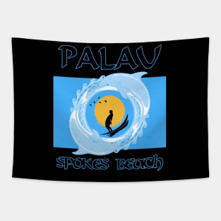 Palau Spokes Beach Tapestry