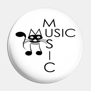 music cat Pin