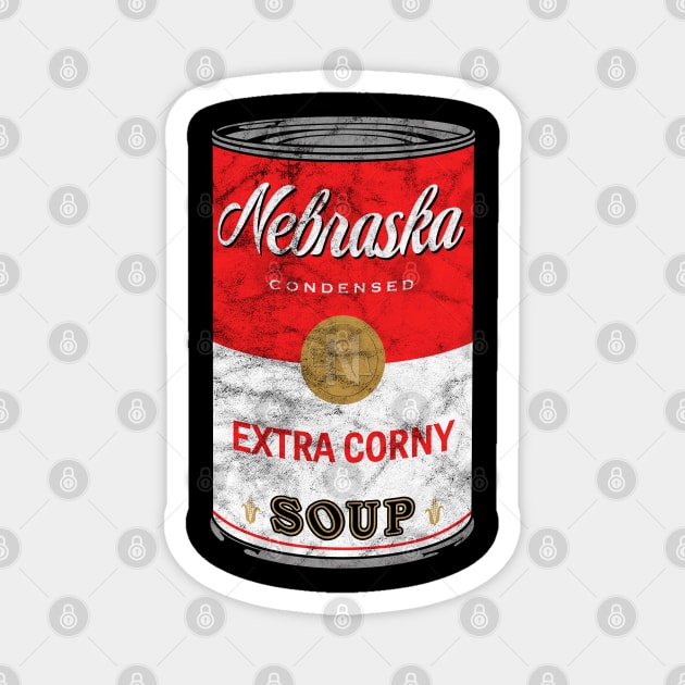 Nebraska Extra Corny Soup Can vintage design Nebraska
