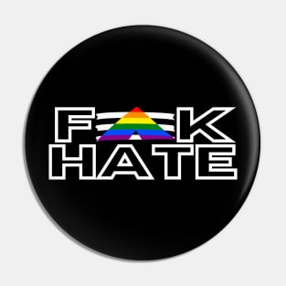 FK Hate White Pin