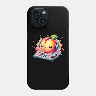 Watercolor Kawaii Peach Dj Phone Case