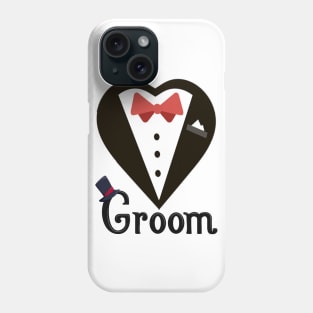 Groom T-Shirt Groom With Bow Tie Tee Shirt Bachelor Party Phone Case