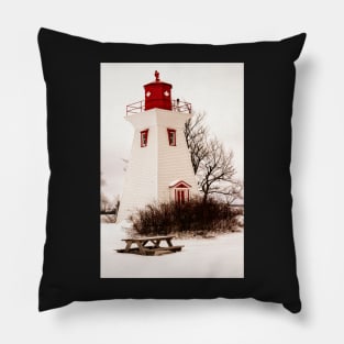 Seaside Lighthouse, Victoria, P.E.I. Pillow