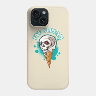 Skull Eye Scream - On a sugar Cone Phone Case
