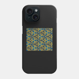 Gold Sphere and Primitive Hexagon Hawaiian Tribal pattern Phone Case