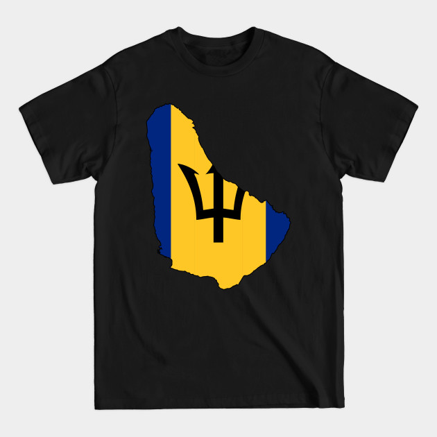 Disover Barbados Flag Map - Barbados - T-Shirt