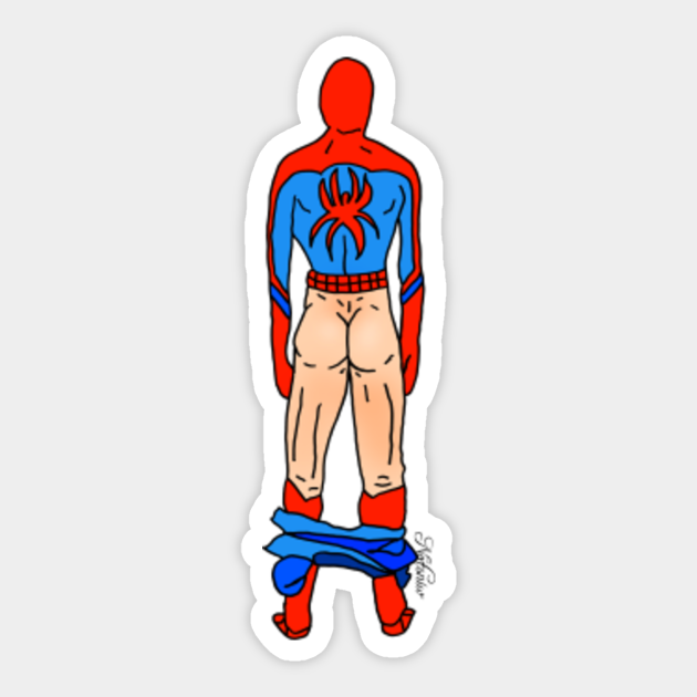 Spider Butt - Light skin - Superheros - Sticker