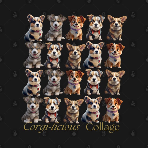 Corgi Collage by CloudEagleson