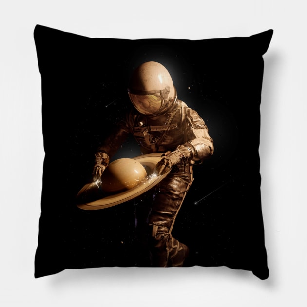 Saturntable Pillow by nicebleed