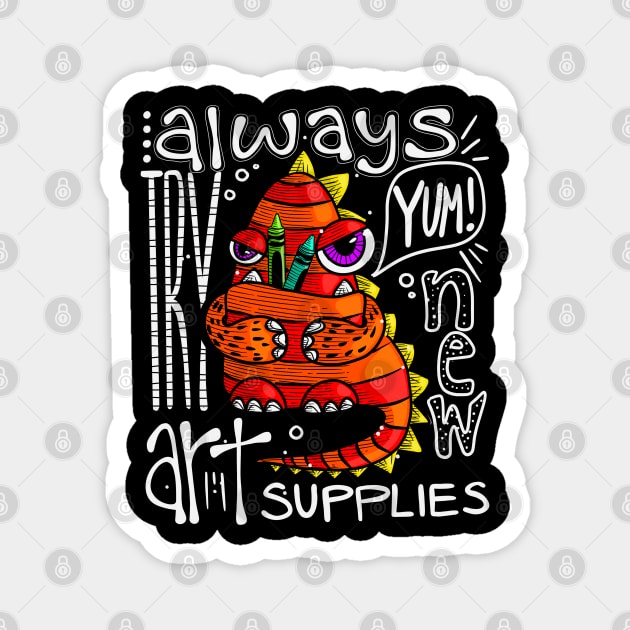 Try New Art Supply Creature Eats Crayon Magnet by The Craft ACE