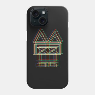 geometric cat Phone Case