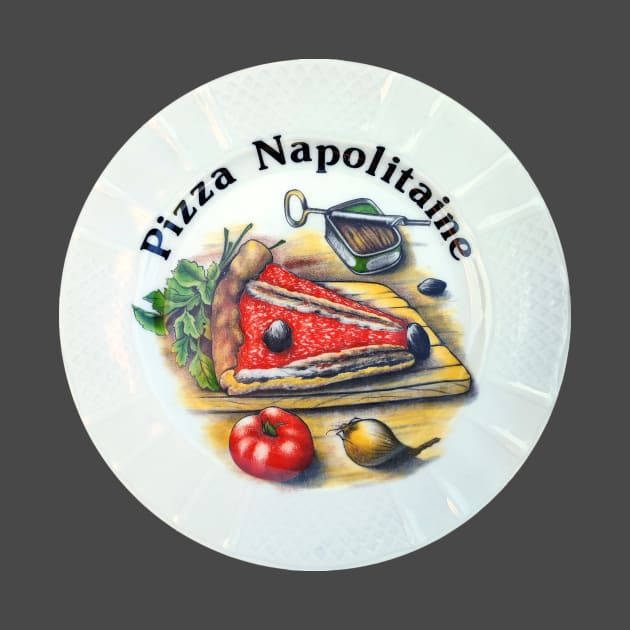 Pizza Napolitaine,  a dinner plate of delicious foods by JonDelorme