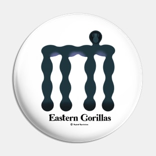 Bold monkey print "Eastern Gorilla" Pin