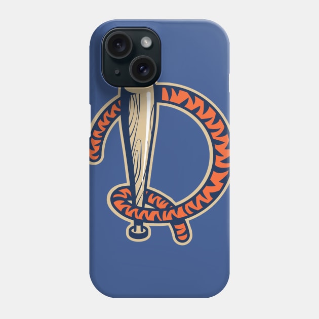 The Tiger Baseball D Phone Case by DeepDiveThreads