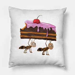 Ants Stealing Cake Pillow