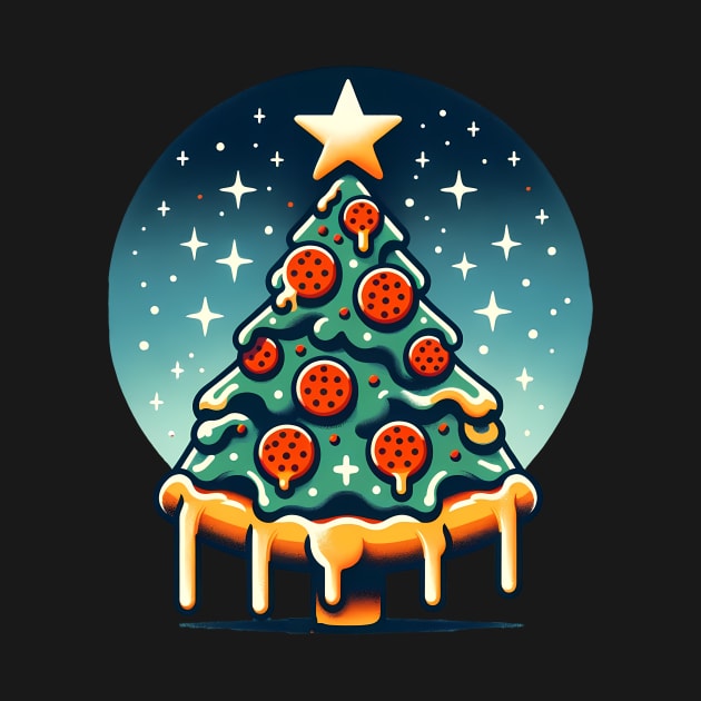 Pizza Xmas Tree, Christmas Style Pizza Lover by dukito