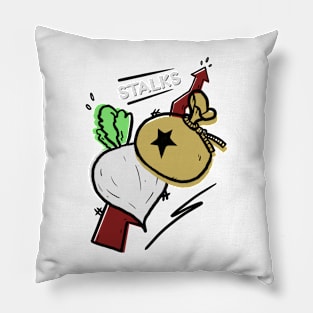 Stalk Market Funny AC Turnip Joke Stock Market Joke Pillow