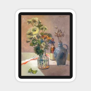 Still life painting; Flowers in vase Magnet