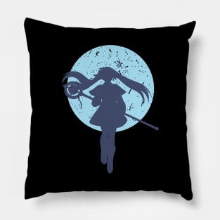 A design featuring Frieren the elf girl character as Frieren the Slayer with full moon background from Sousou no Frieren Frieren Beyond Journeys End or Frieren at the Funeral anime fall 2023 D9 SNF51 Pillow