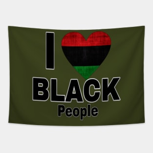 I LOVE 🖤 Black People - Black Tapestry