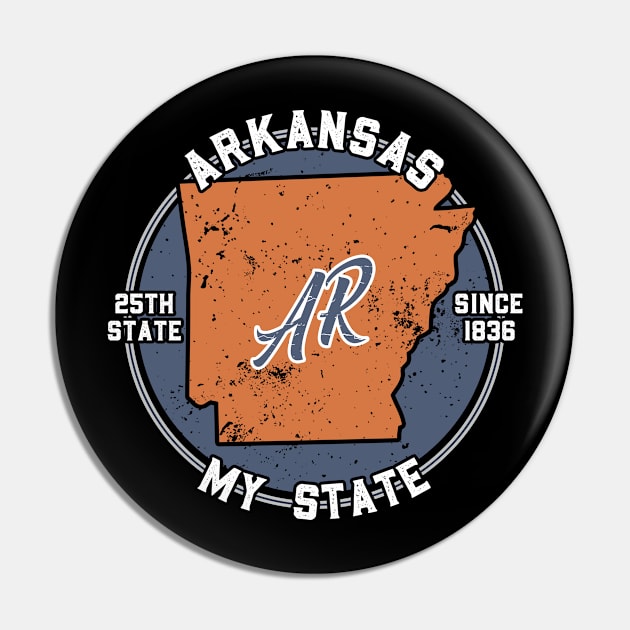 Arkansas My State Patriot State Tourist Gift Pin by atomguy