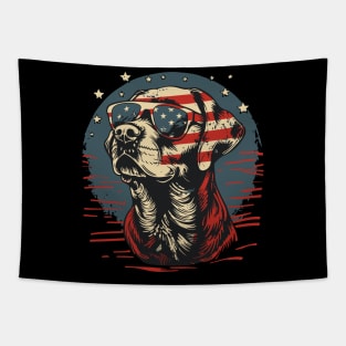 Patriotic Labrador Retriever, USA, funny American flag fashion for men women kids Tapestry