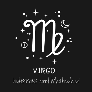 Virgo Personality White Text T-Shirt