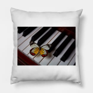 Beautiful Unique Red And Yellow Butterfly Pillow