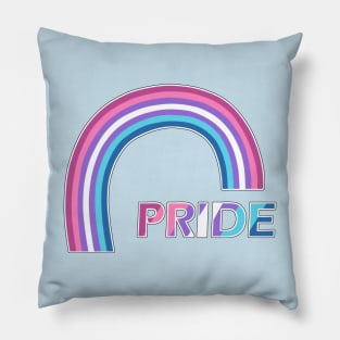 Bigender rainbow pride Pillow