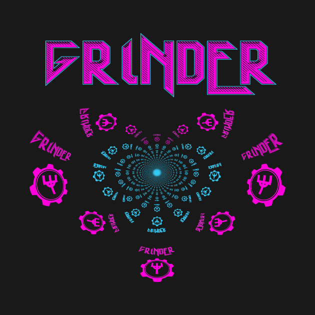 Grinder Heart Design T Shirt by gard0399