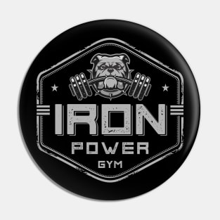 Iron Bulldog Gym gray Pin