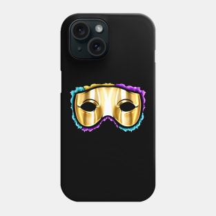 Yellow golden Mask For Mardi Gras Phone Case