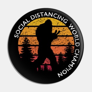 Social Distancing World Champion Pin